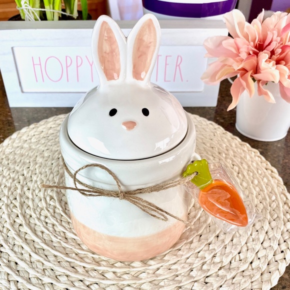 Magenta Other - NEW cute Easter Bunny canister with carrot scoop